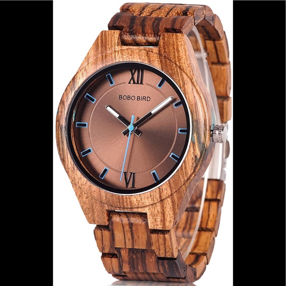 BRAND NEW MENS STYLISH WOODEN WATCH NWT - Picture 1 of 3